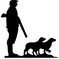 CHASSEUR avec chiens arrets